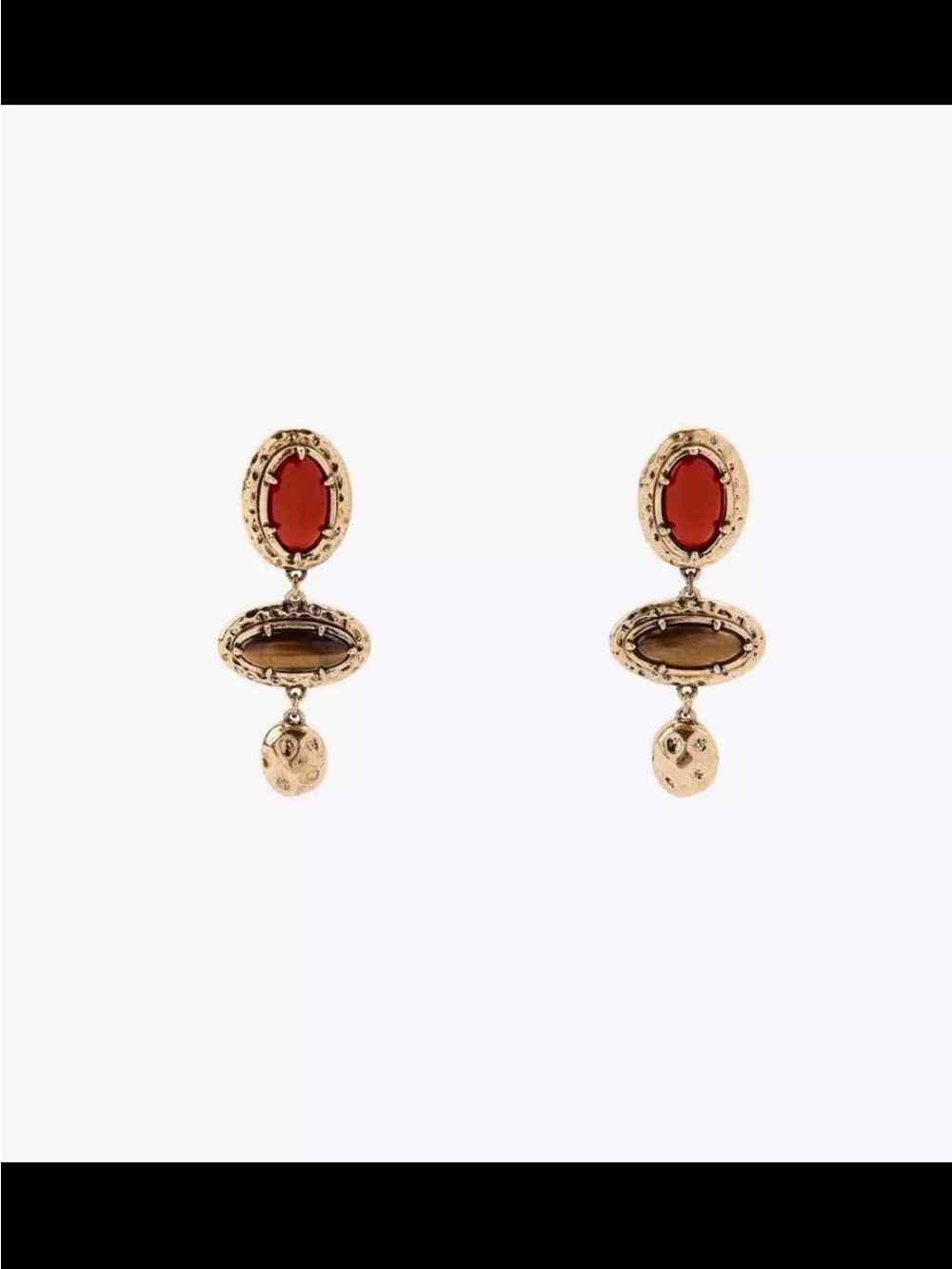 Zara texture Stone Earrings NEW